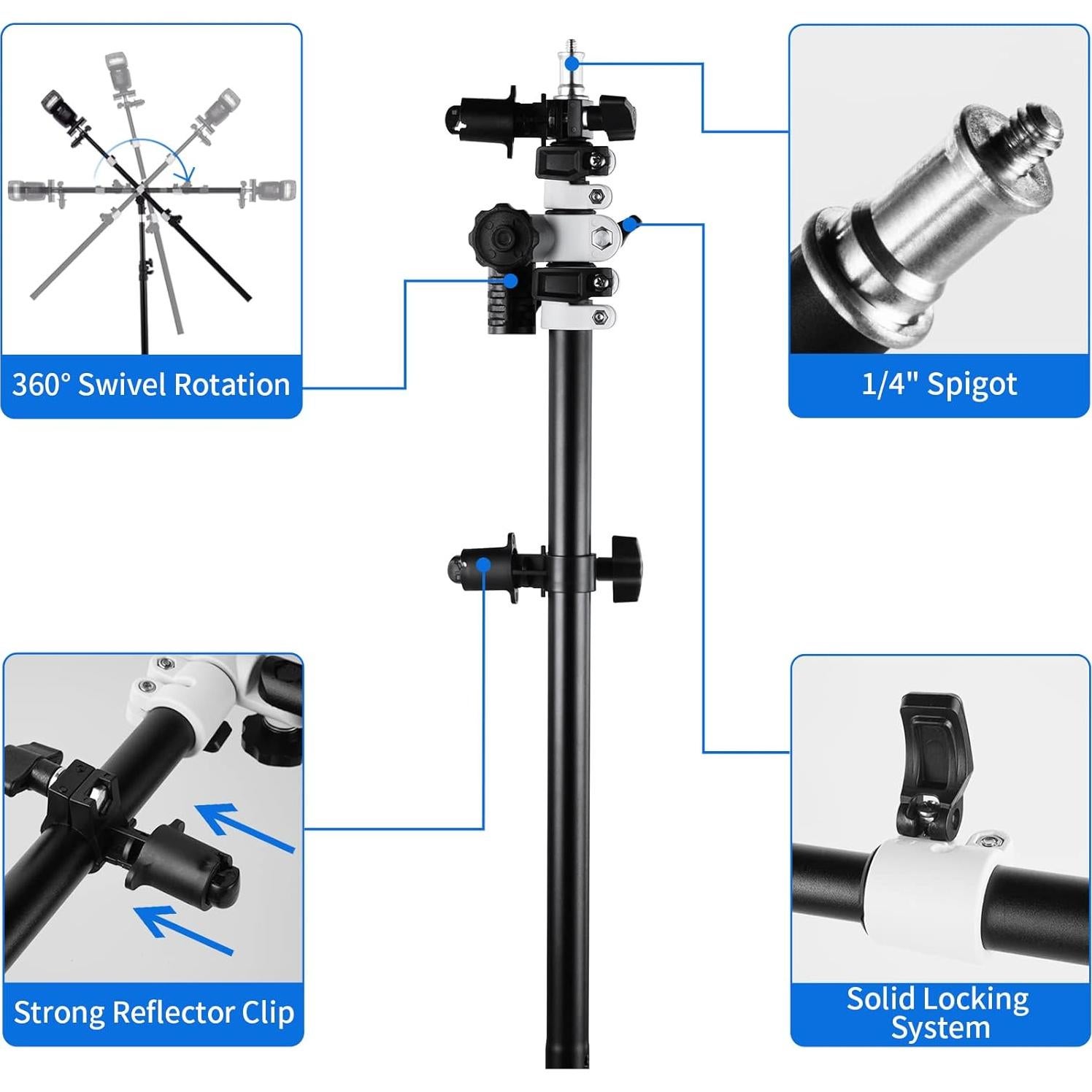 Soporte Telescópico Selens para Reflector 360 Grados Ajustable