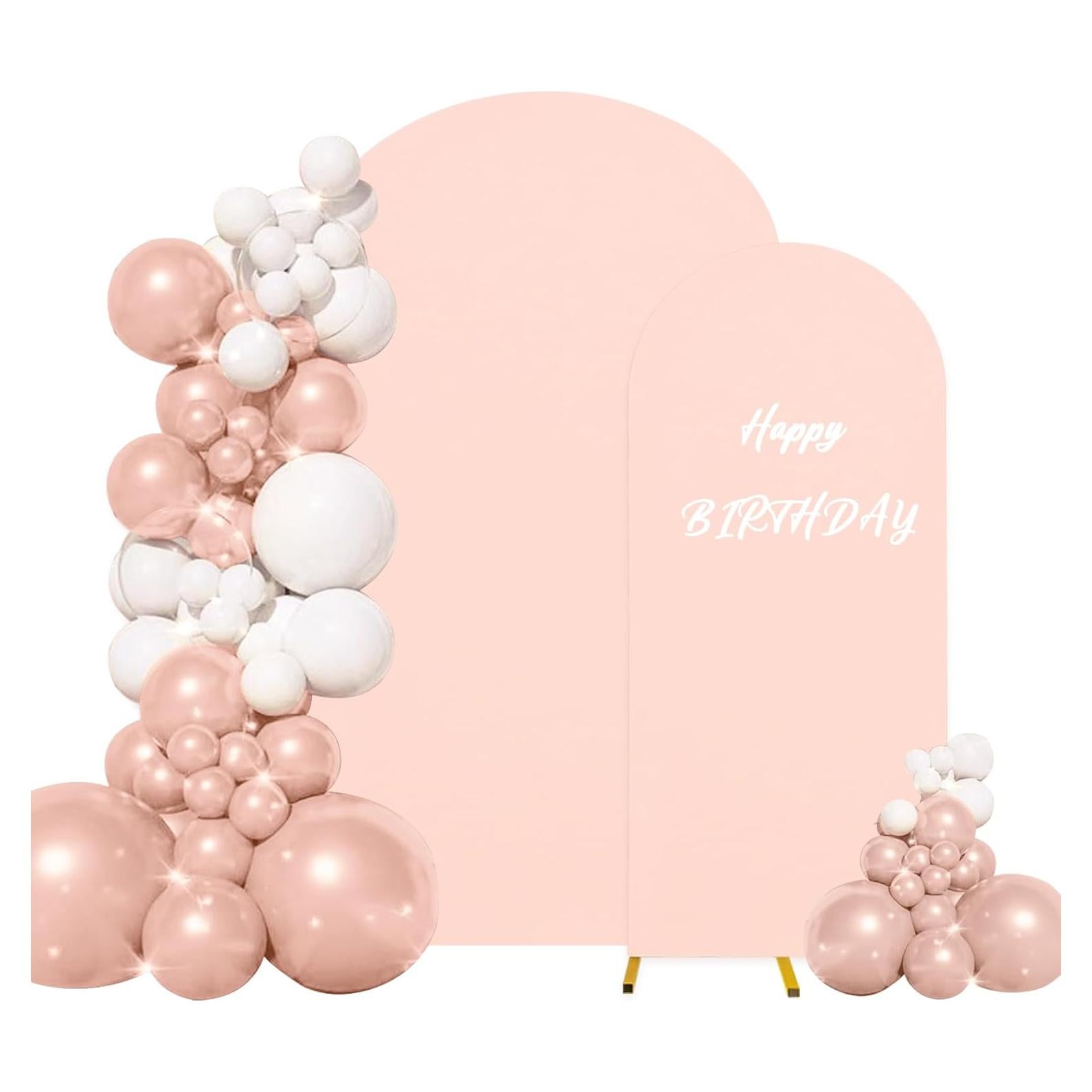 Juego de 2 Fundas de Spandex para Arco de Boda Rosa Claro