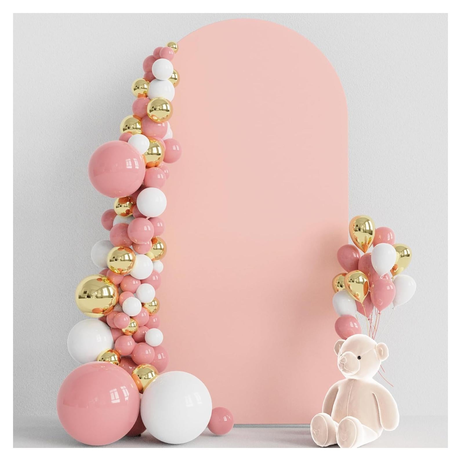 Cubierta de Arco de Boda Wokceer 2.01m Spandex Rosa Pálido