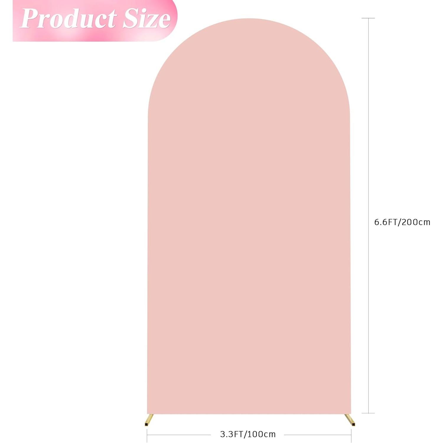 Cubierta de Arco de Boda Wokceer 2.01m Spandex Rosa Pálido