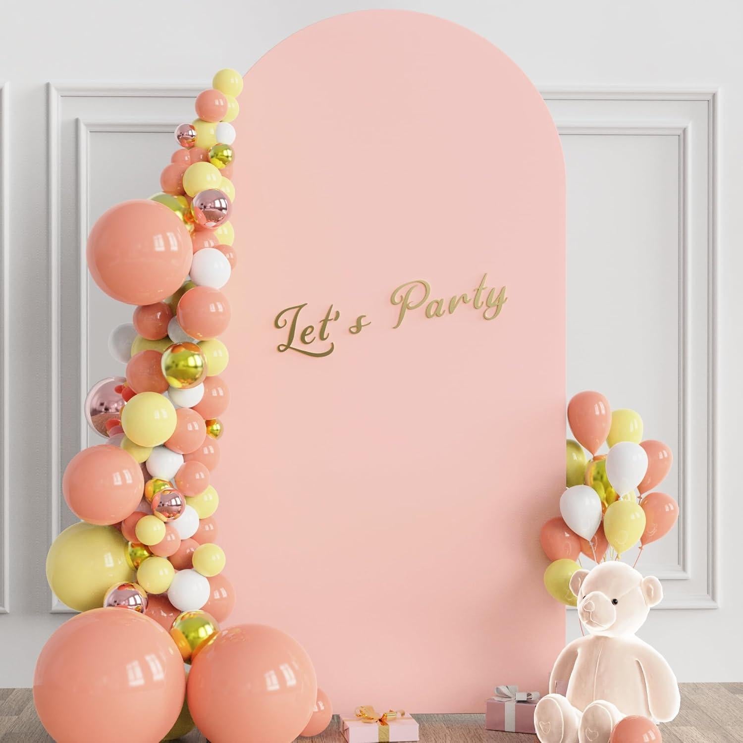 Cubierta de Arco de Boda Wokceer 2.01m Spandex Rosa Pálido