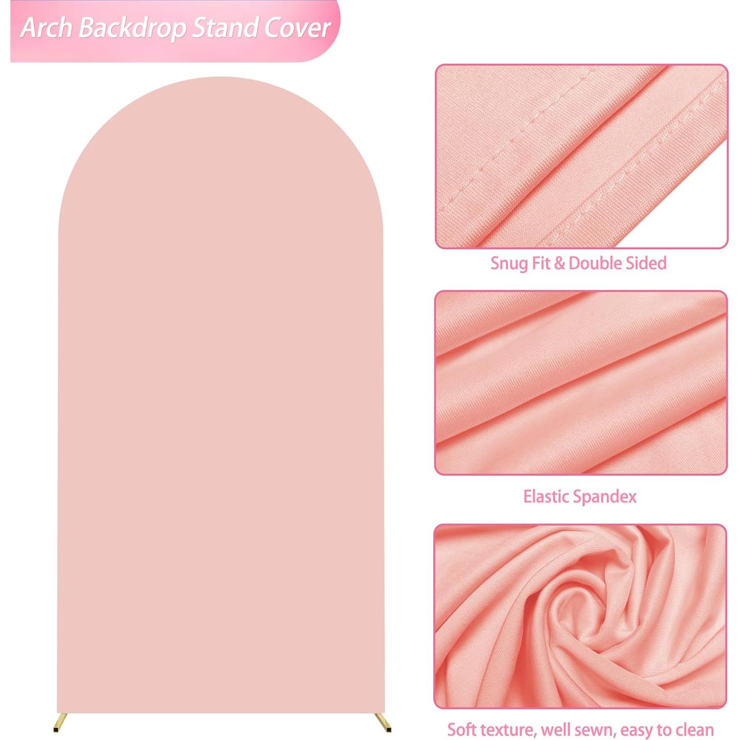 Cubierta de Arco de Boda Wokceer 2.01m Spandex Rosa Pálido