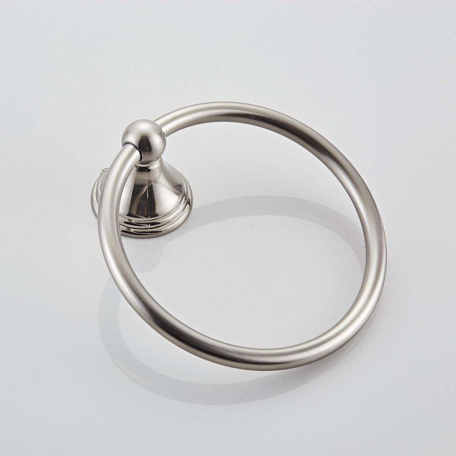 Anillo de Toalla Bluebyrne Níquel Cepillado 15 cm Redondo