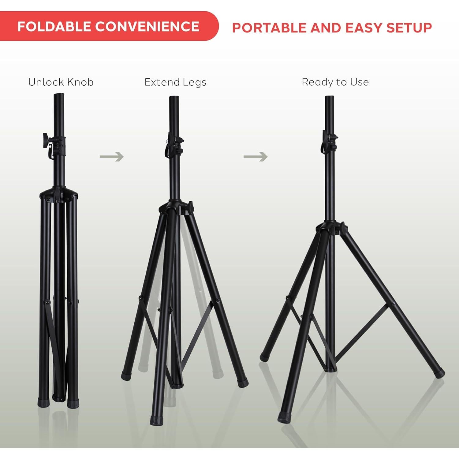 Soporte de Altavoz Pyle PSTND2 Trípode 1.83m Ajustable Negro