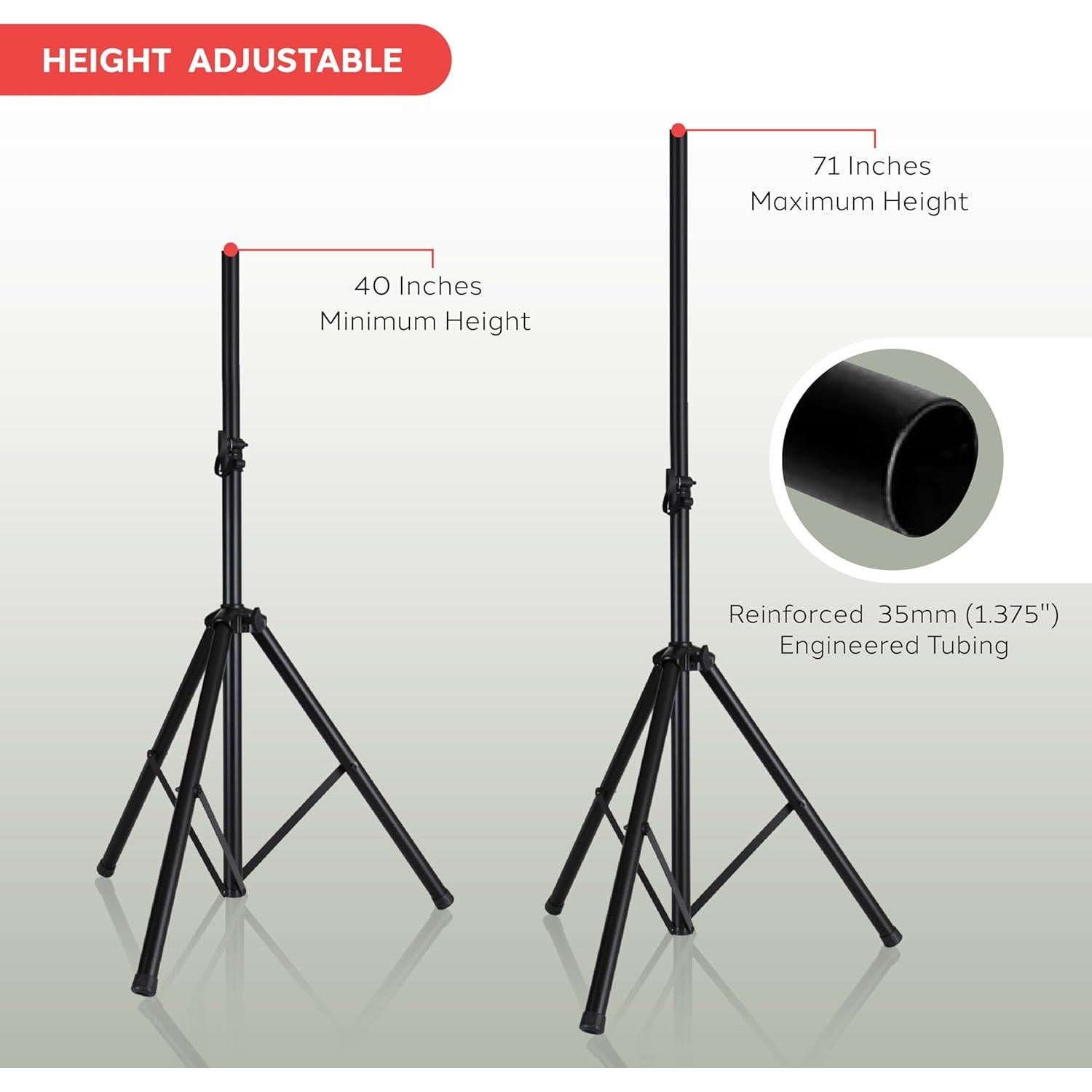 Soporte de Altavoz Pyle PSTND2 Trípode 1.83m Ajustable Negro