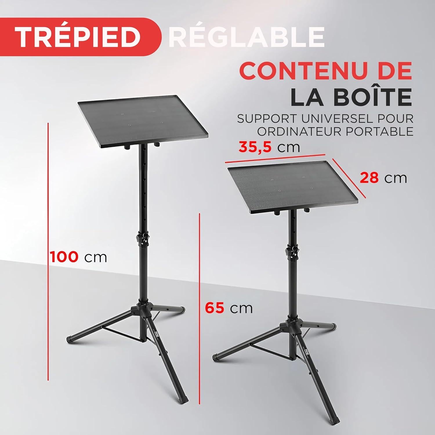 Soporte de trípode ajustable PYLE PRO para proyector y laptop