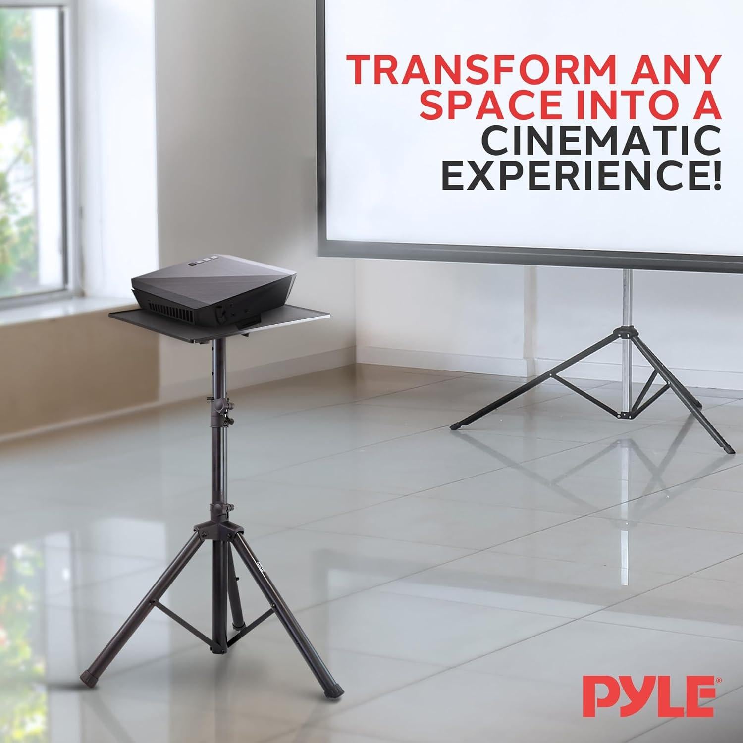 Soporte de trípode ajustable PYLE PRO para proyector y laptop