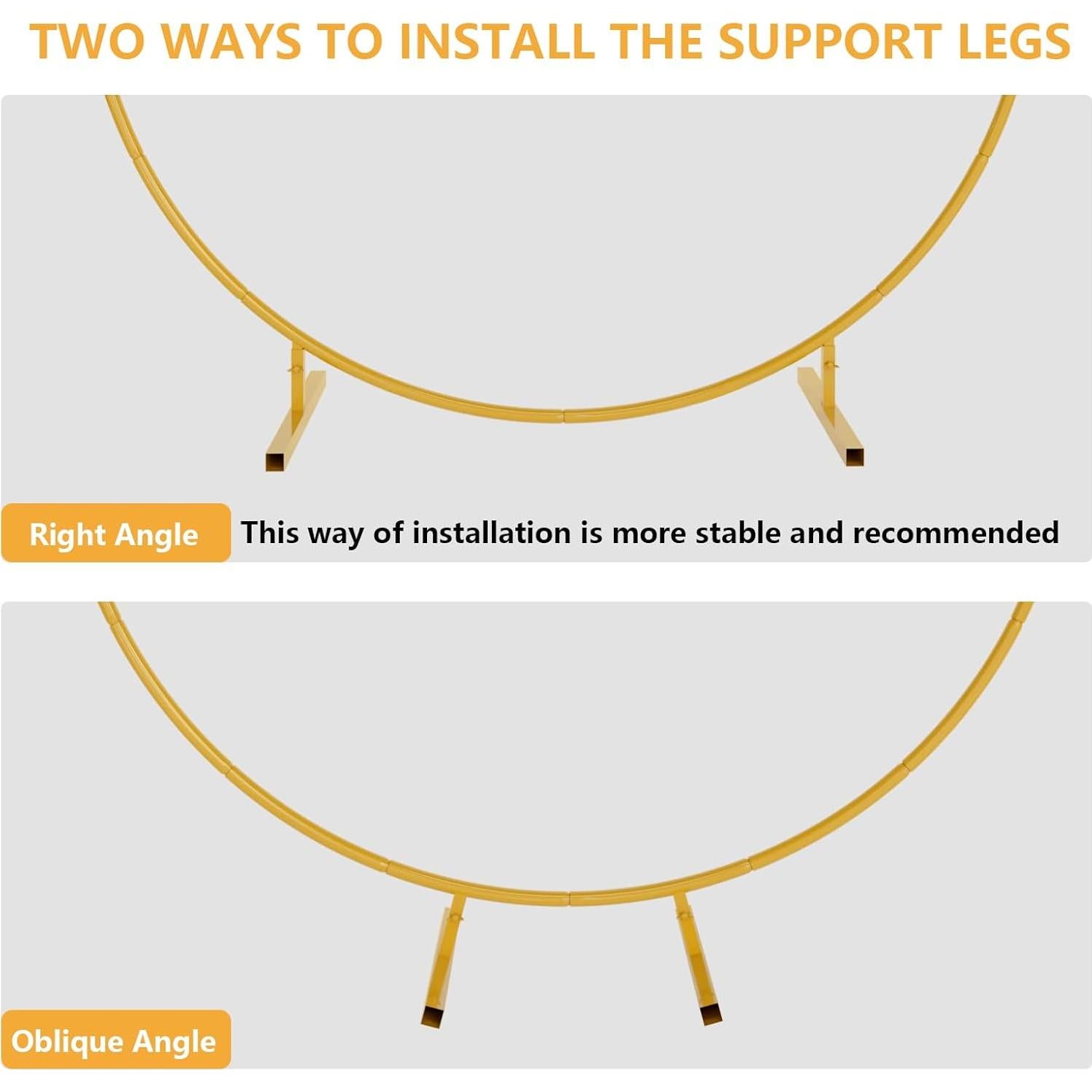 Soporte de fondo redondo 2.01m XEAPOMS Dorado para globos