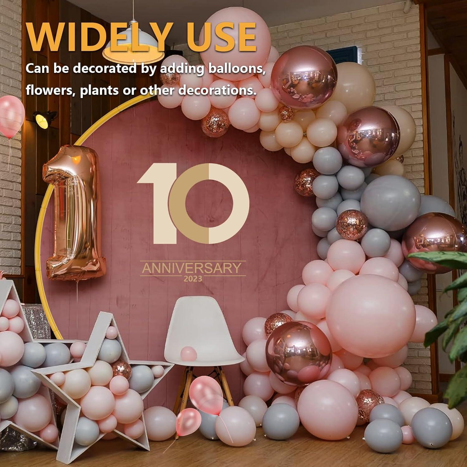 Soporte de fondo redondo 2.01m XEAPOMS Dorado para globos