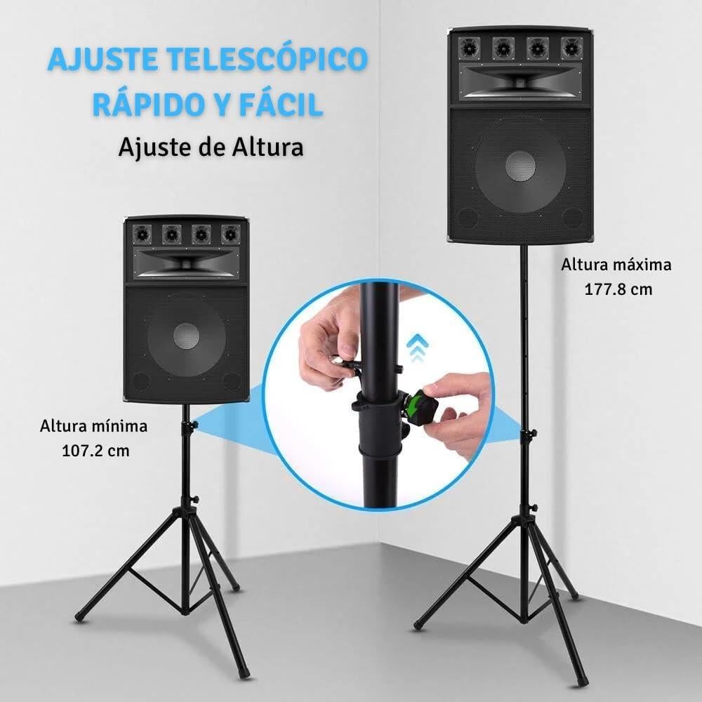 Soporte de trípode Pyle PSTND25 para altavoces 182.88 cm