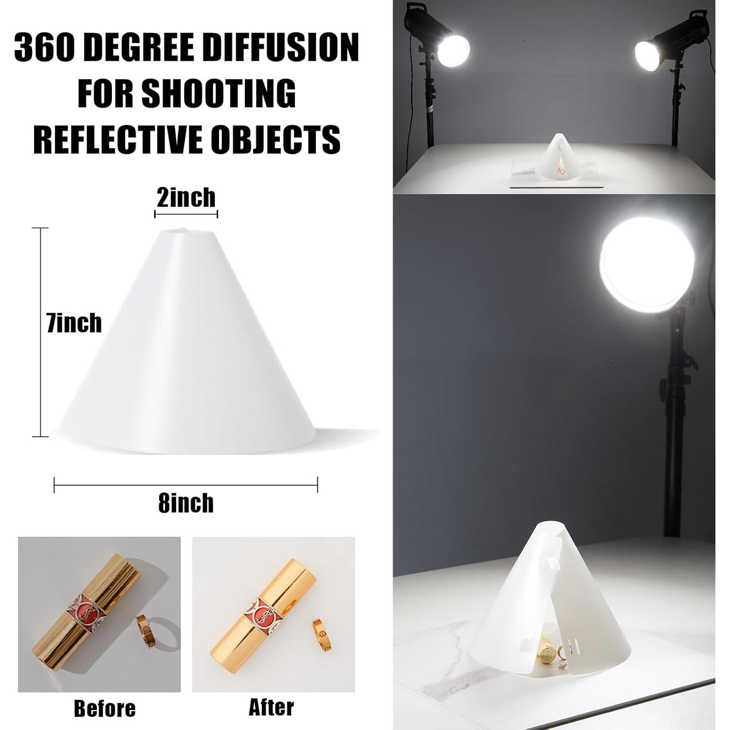 Kit de Fotografía BEIYANG 5 Piezas con Tableros y Cono de Luz