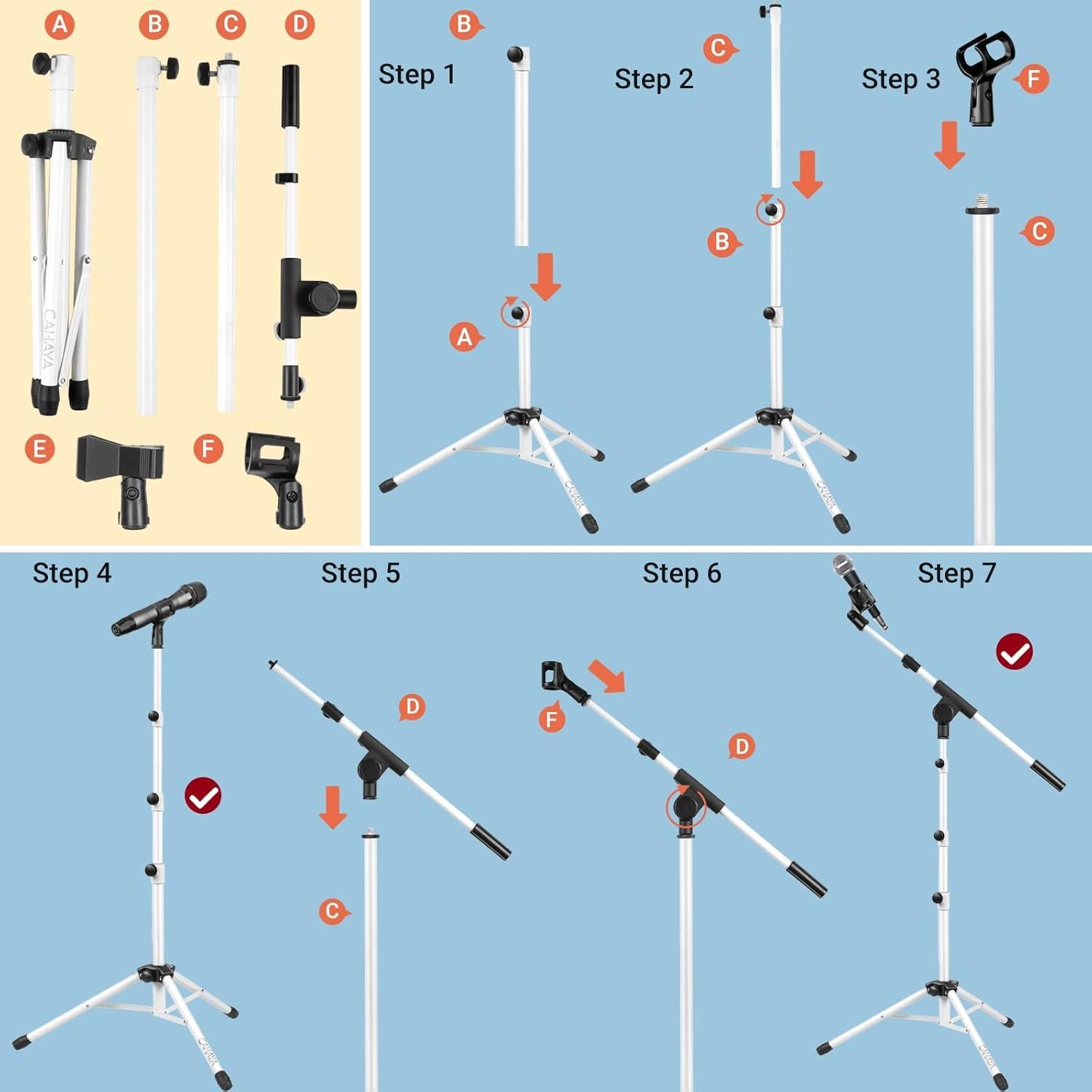 Soporte de Micrófono CAHAYA Tripode Boom Ajustable 1.61kg