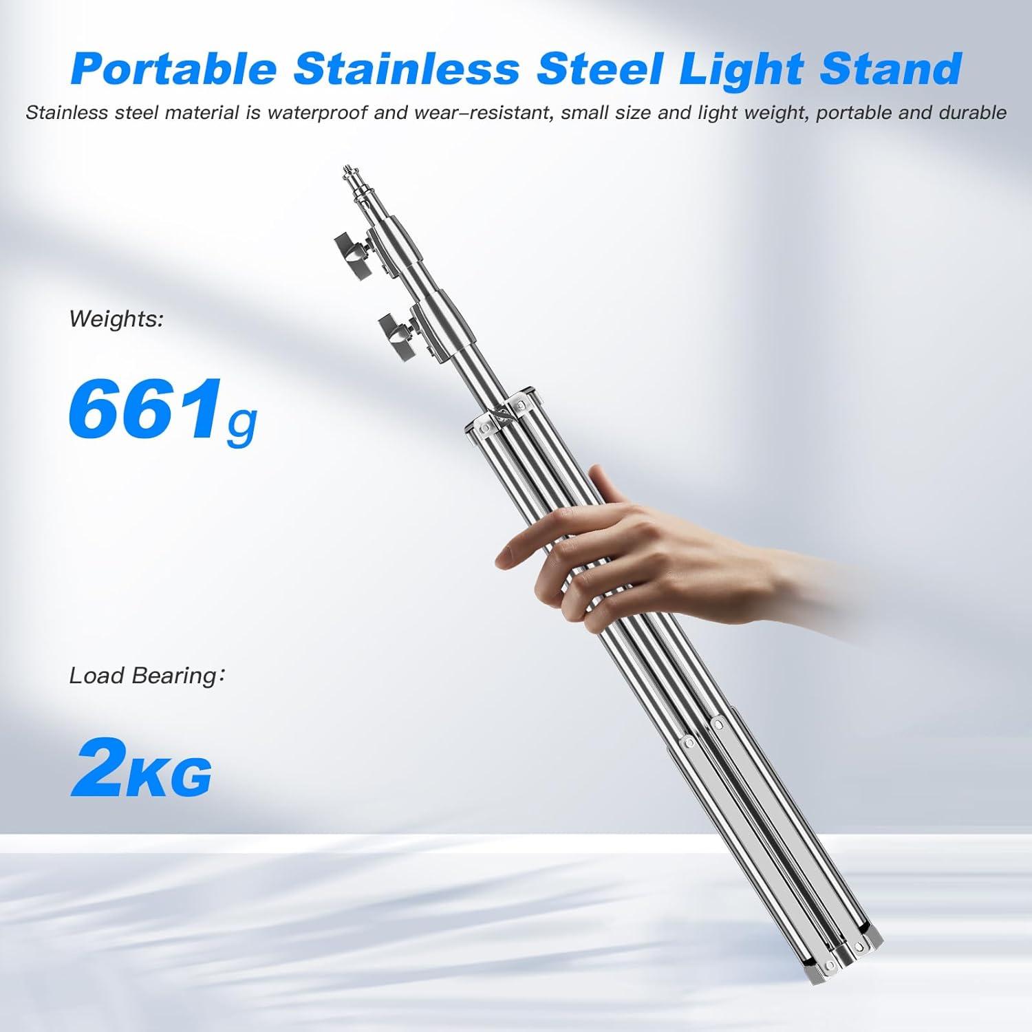 Soporte de Luz Portátil Soonpho SN-210 Acero Inoxidable 200cm