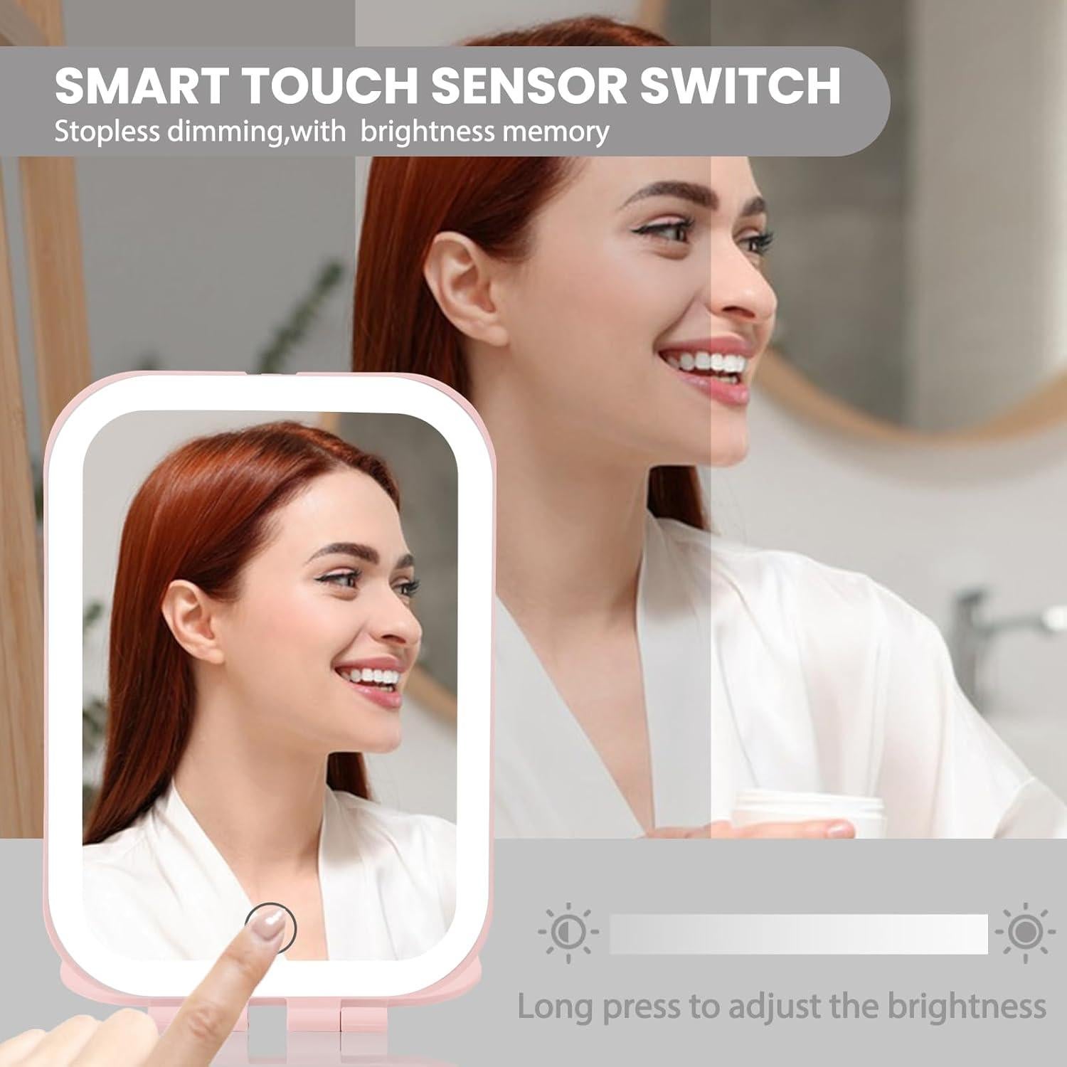 Espejo de Maquillaje Portátil Koolstuffs con Luz LED 3 Modos