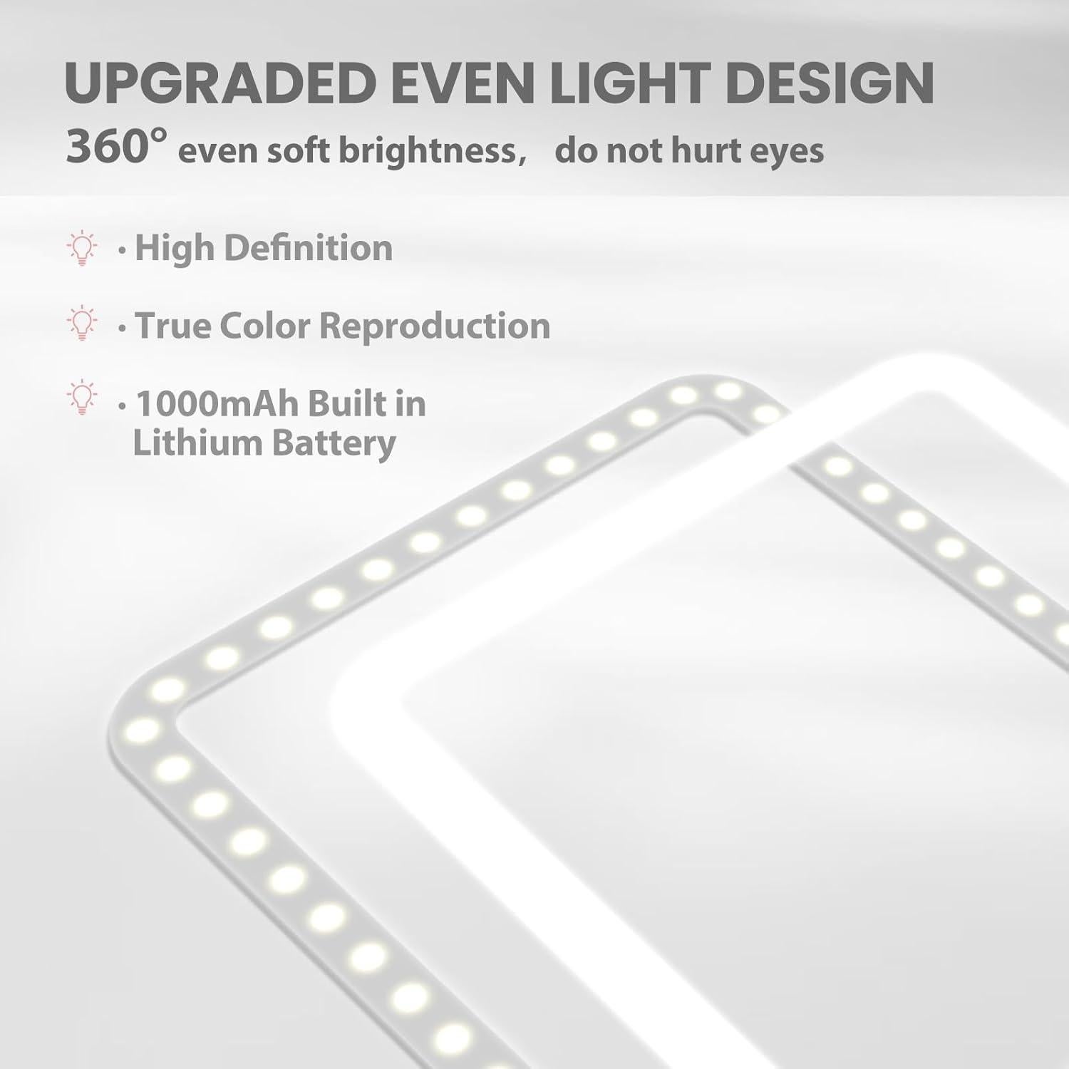 Espejo de Maquillaje Portátil Koolstuffs con Luz LED 3 Modos