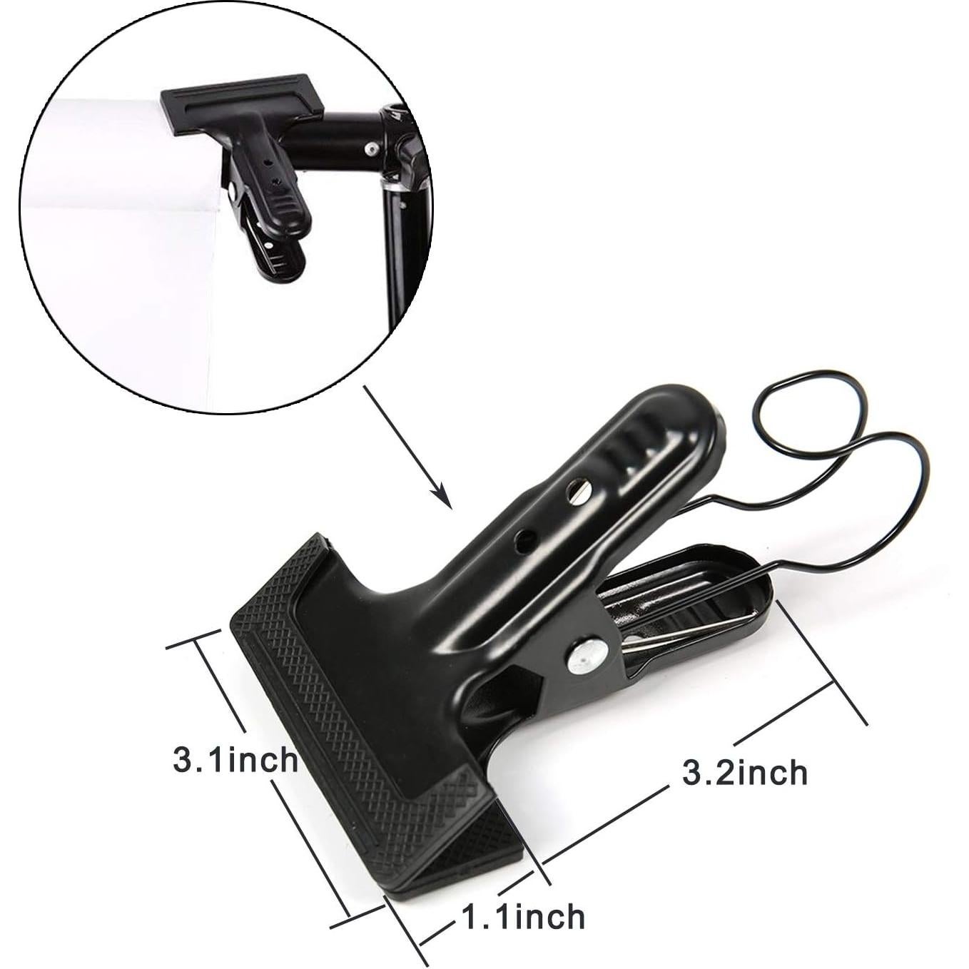 Paquete de 4 abrazaderas de resorte Konseen 10.8 cm para fotografía