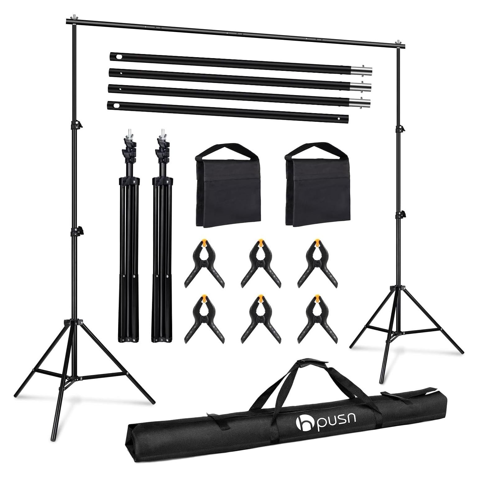 Soporte de Fondo Ajustable HPUSN 3.05m x 2.1m con Accesorios