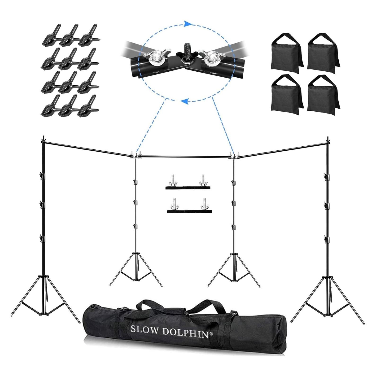 Soporte de Fondo SLOW DOLPHIN 9.14m x 3.05m con Accesorios