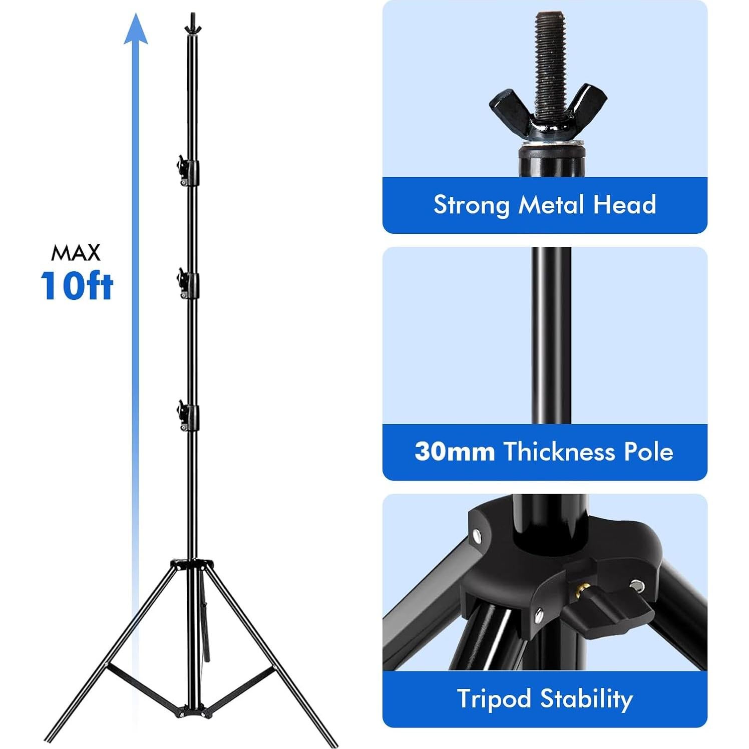 Soporte de Fondo SLOW DOLPHIN 9.14m x 3.05m con Accesorios