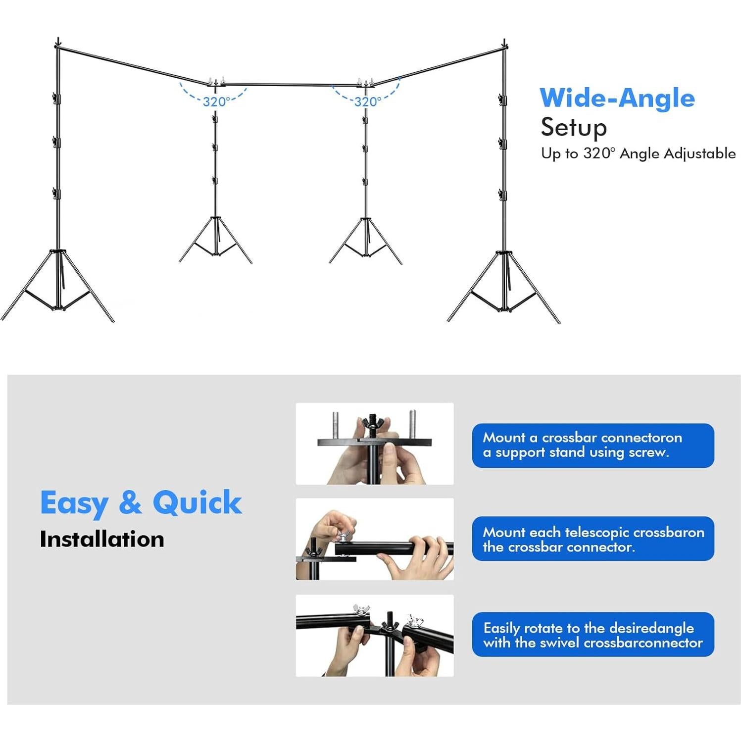 Soporte de Fondo SLOW DOLPHIN 9.14m x 3.05m con Accesorios