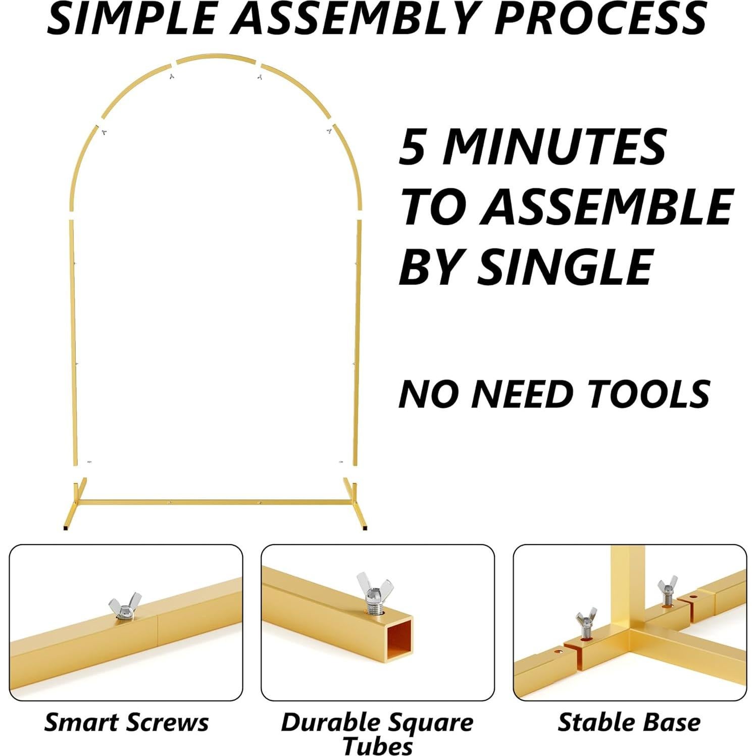 Soporte de Arco de Metal Neatsure 2.2m con Cubierta Azul