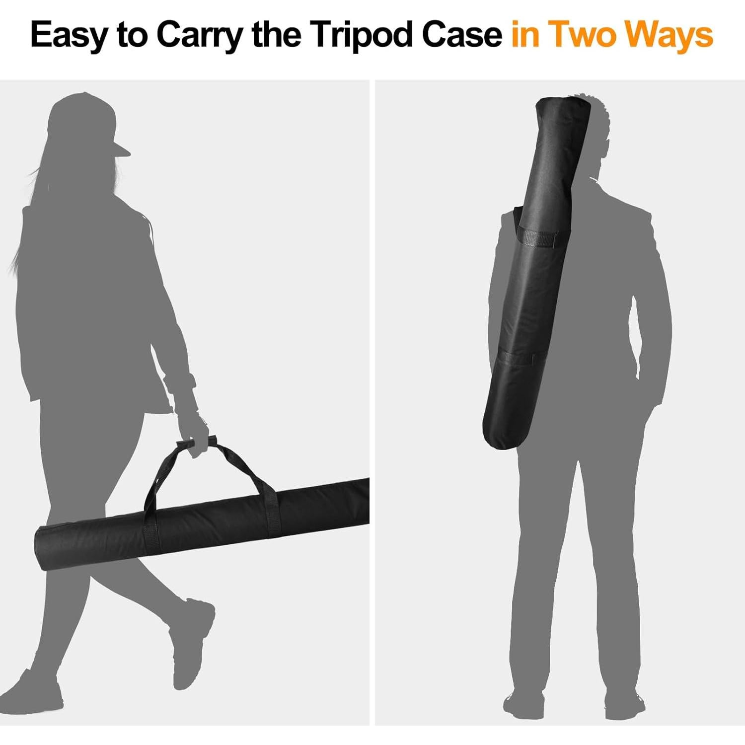 FUDESY 38.6in Tripod Carrying Case Bag, Heavy Duty Nylon Carry Bag with Handles for Photography Photo Studio Light Stands Tripod Monopod