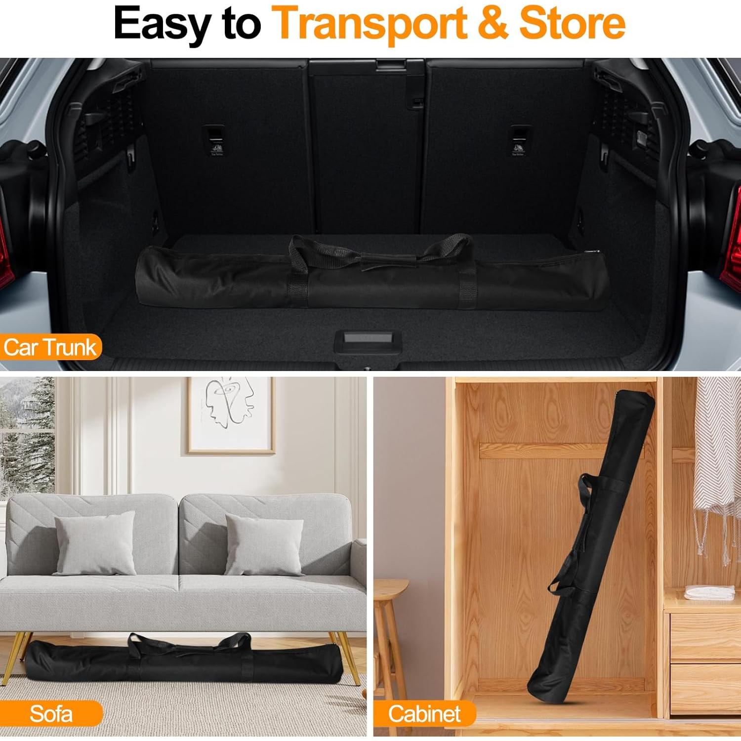 FUDESY 38.6in Tripod Carrying Case Bag, Heavy Duty Nylon Carry Bag with Handles for Photography Photo Studio Light Stands Tripod Monopod