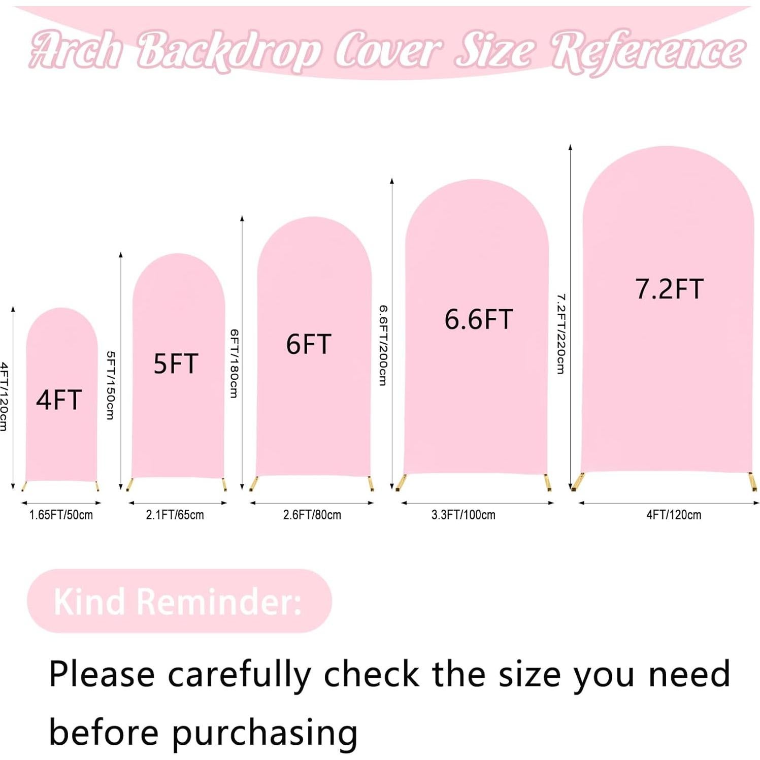 Cubierta de Arco de Boda Spandex Rosa 2.2m x 1.2m Fivenl