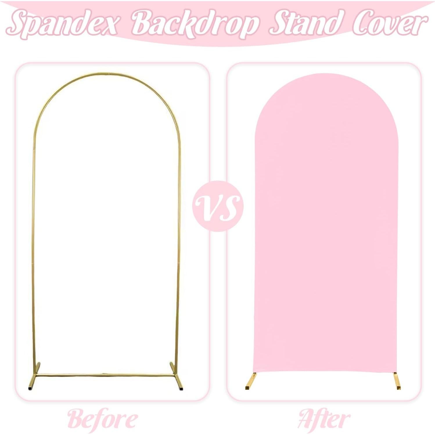 Cubierta de Arco de Boda Spandex Rosa 2.2m x 1.2m Fivenl