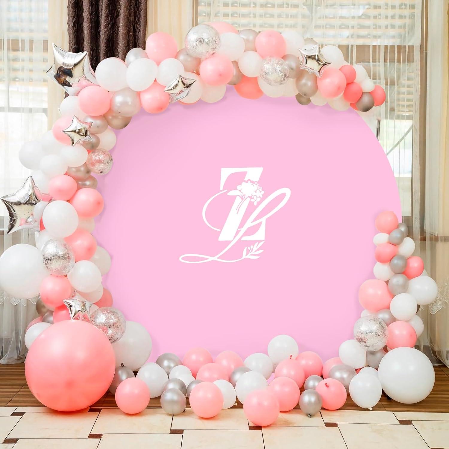 Cubierta de Fondo Redonda Babenest 2.0m Rosa Claro para Eventos