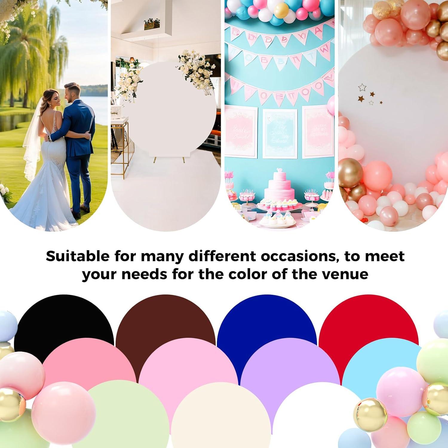 Cubierta de Fondo Redonda Babenest 2.0m Rosa Claro para Eventos