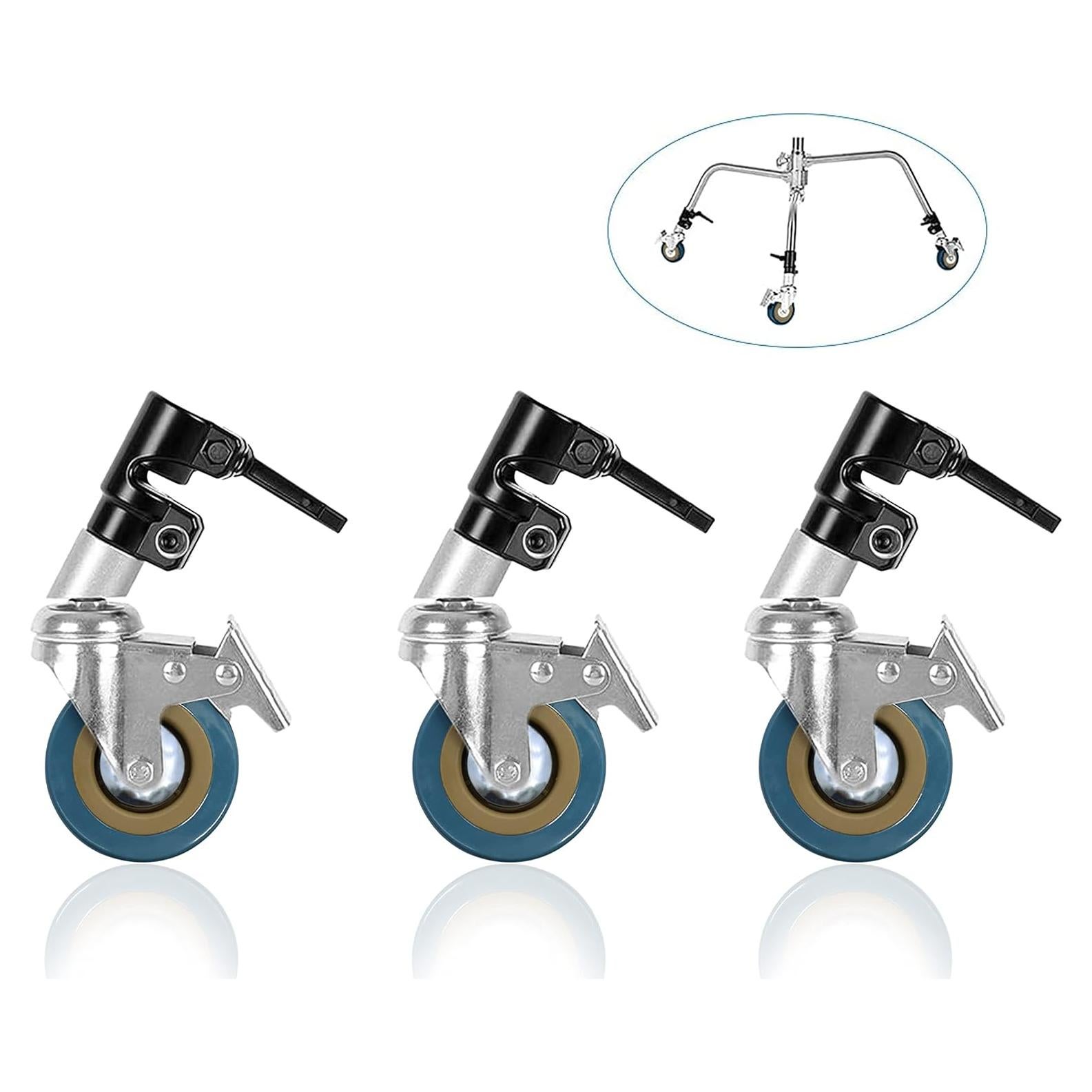 Juego de Ruedas Giratorias Profesionales YunDZ 25mm con Freno