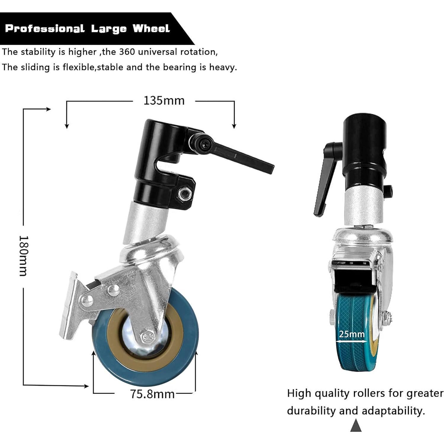 Juego de Ruedas Giratorias Profesionales YunDZ 25mm con Freno