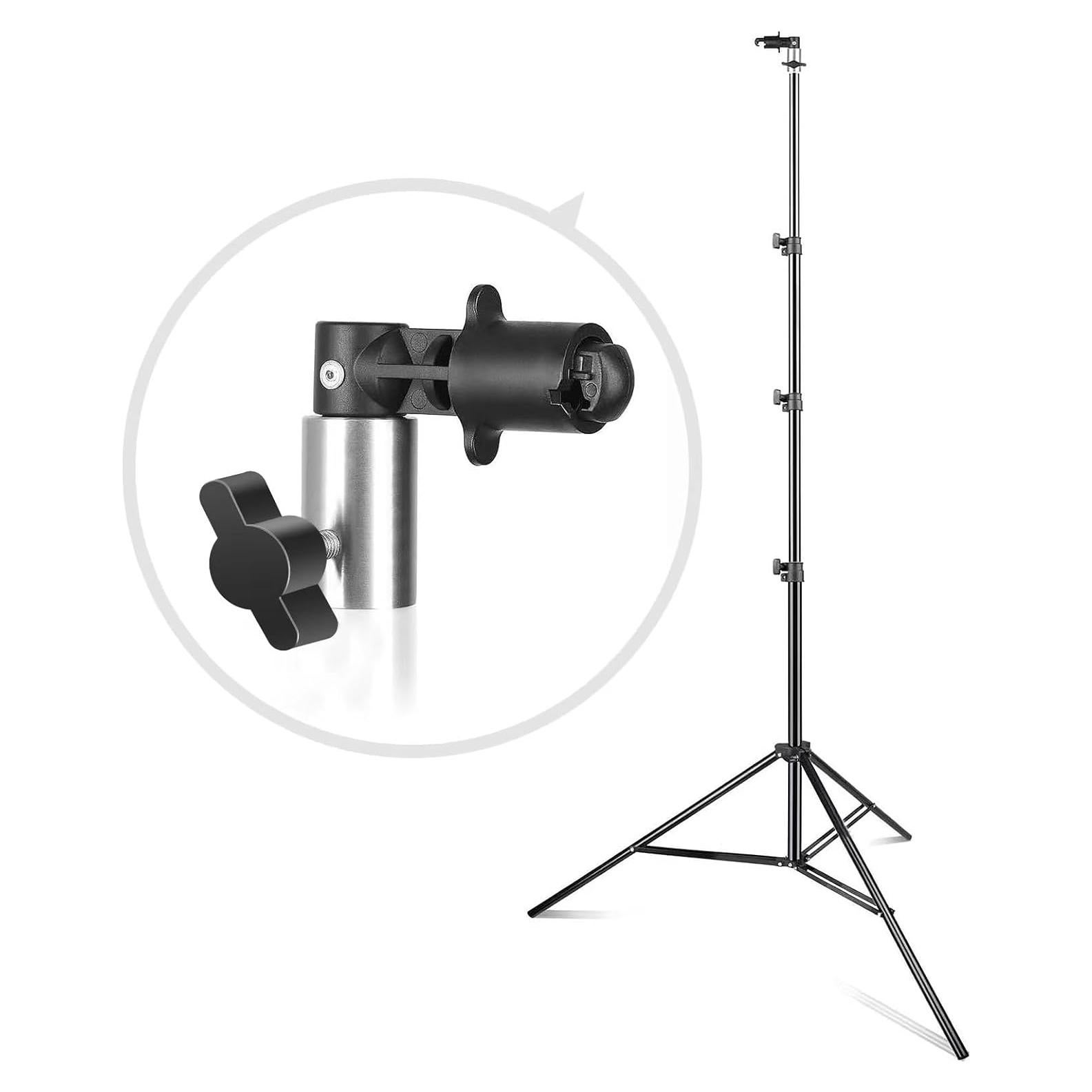 Soporte de Clip y Trípode de Luz Hahawalker 2.6m Ajustable