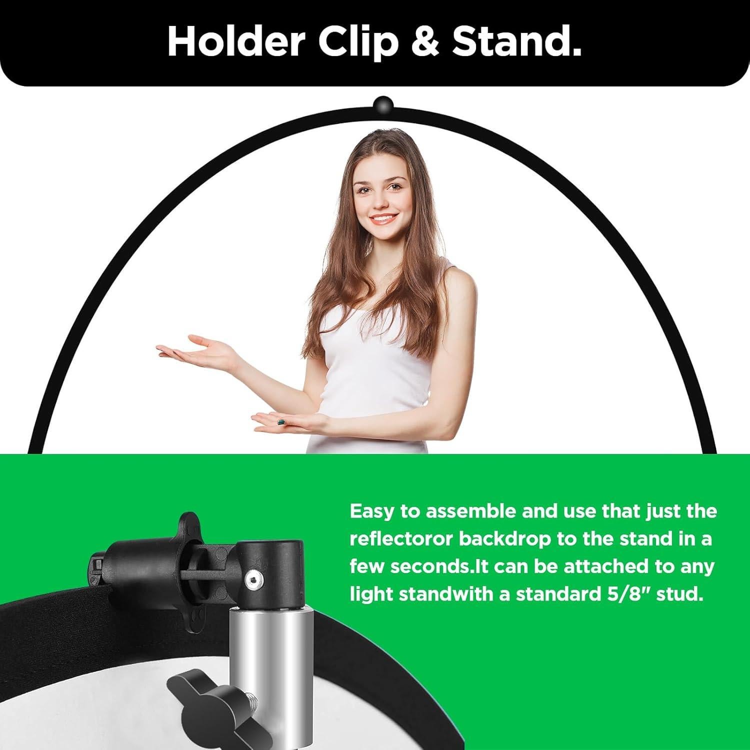 Soporte de Clip y Trípode de Luz Hahawalker 2.6m Ajustable