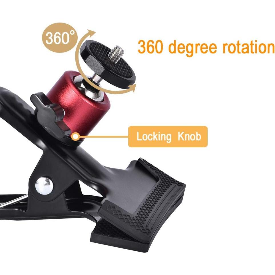 Abrazadera de Clip UTEBIT para Cámara con Trípode 360° - 2 Paquete