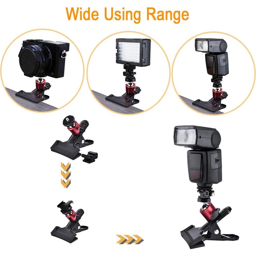 Abrazadera de Clip UTEBIT para Cámara con Trípode 360° - 2 Paquete