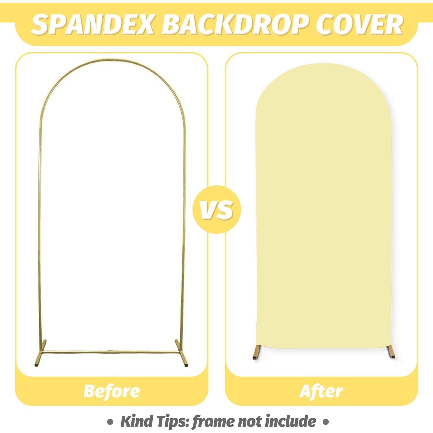 Cubierta de Arco de Boda MODFUNS Amarillo Claro 2.6x6ft