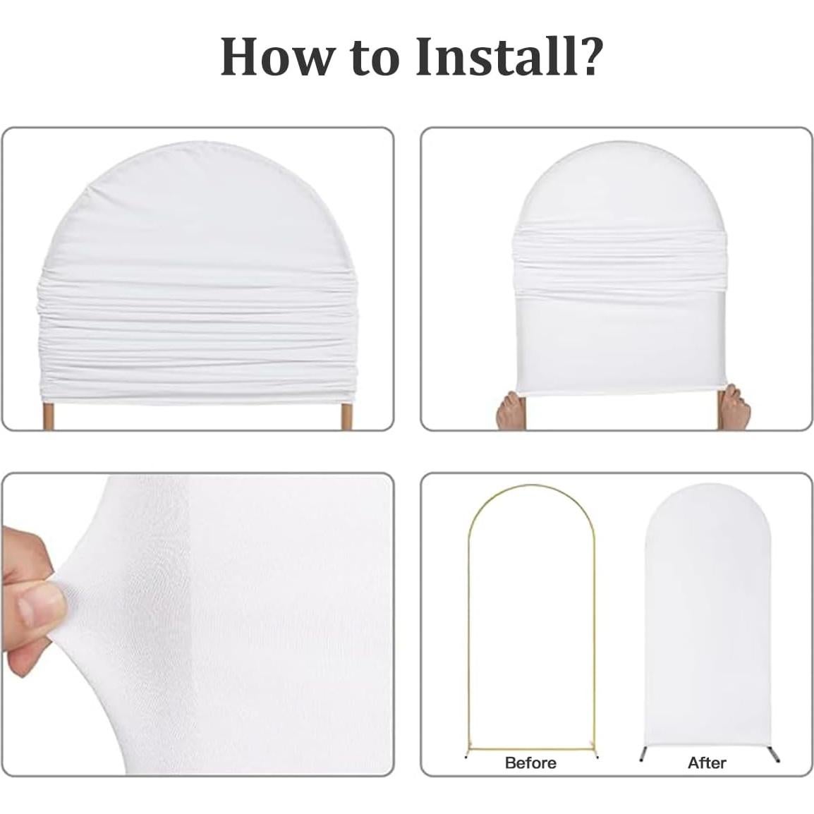 Cubierta de Arco de Boda Spandex Rosa 1.83m Chiara