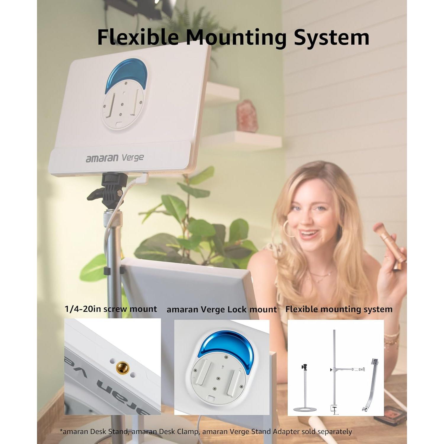 Panel LED amaran Verge 26W Bi-Color Ajustable CCT Carbón