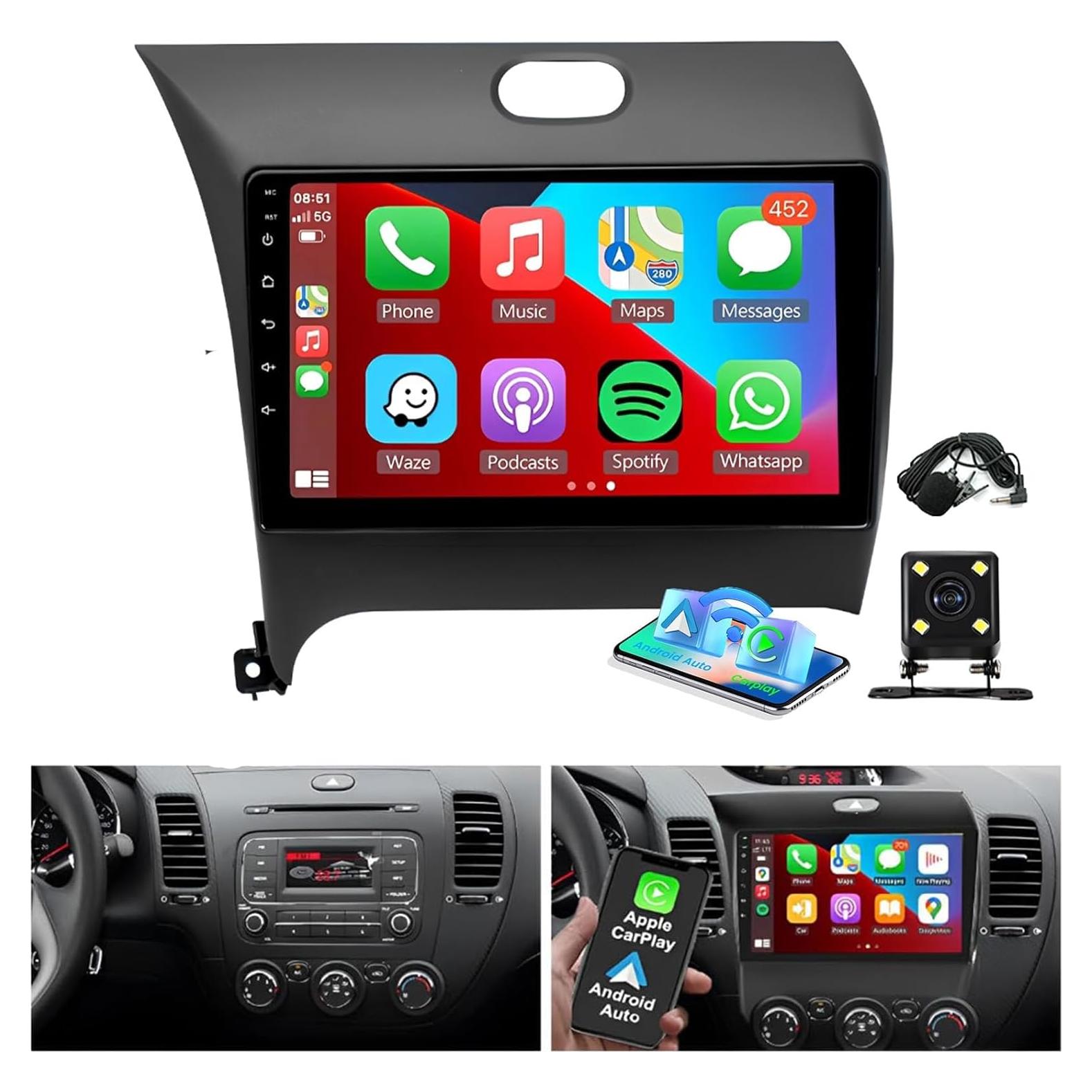 Estéreo de Coche PHEZEN 9" Kia Forte 2013-2018 CarPlay GPS