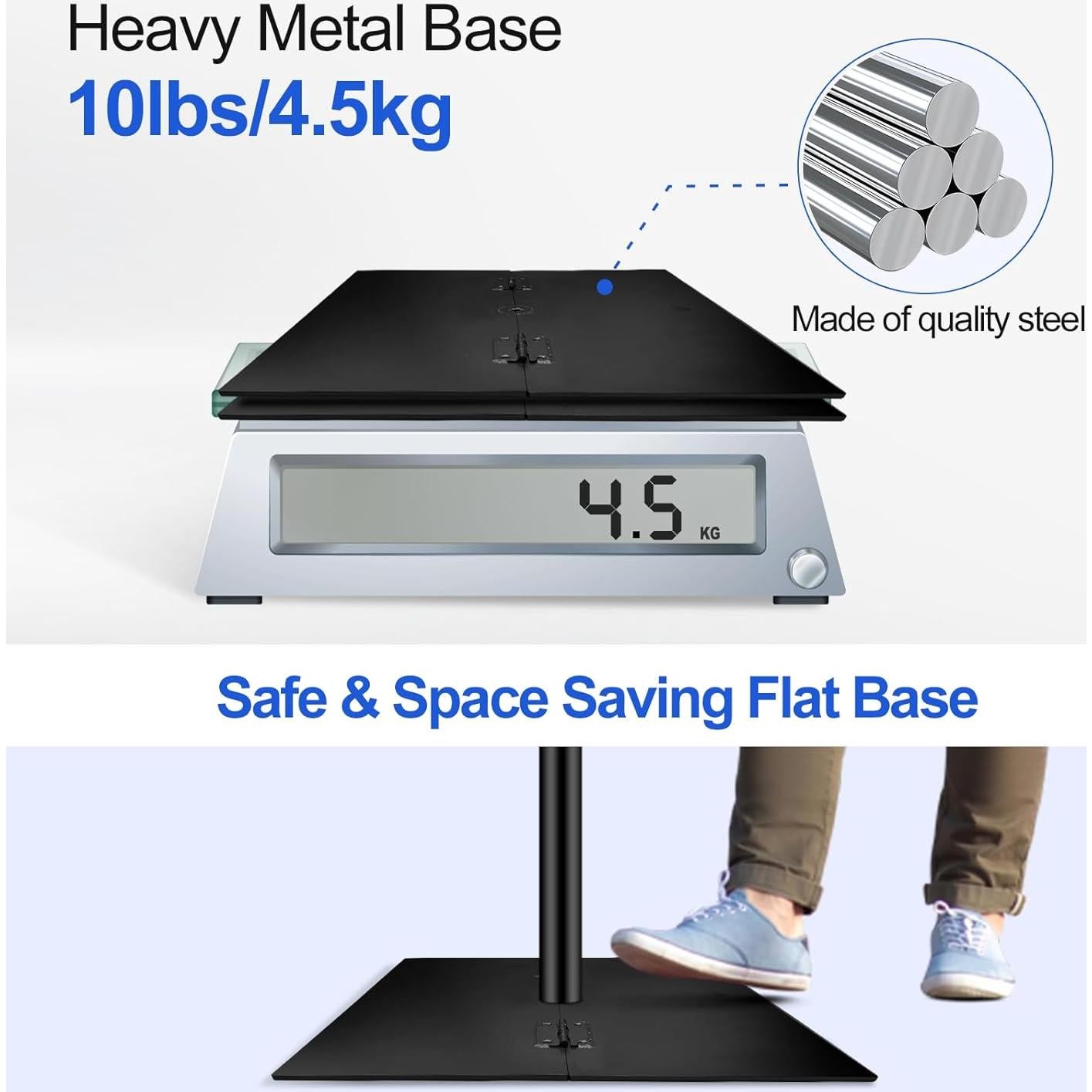 Soporte de Fondo Ajustable EMART 1.98x3.05m Metal Negro