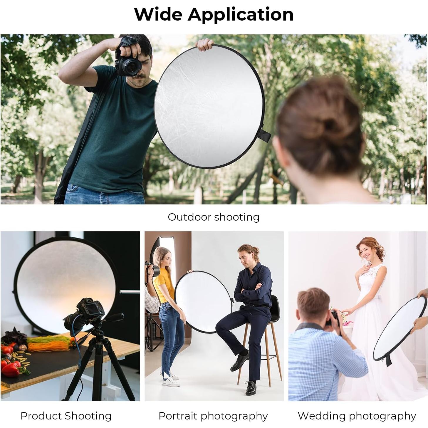 Reflector de Luz 5-en-1 K&F CONCEPT 80cm Plegable Portátil