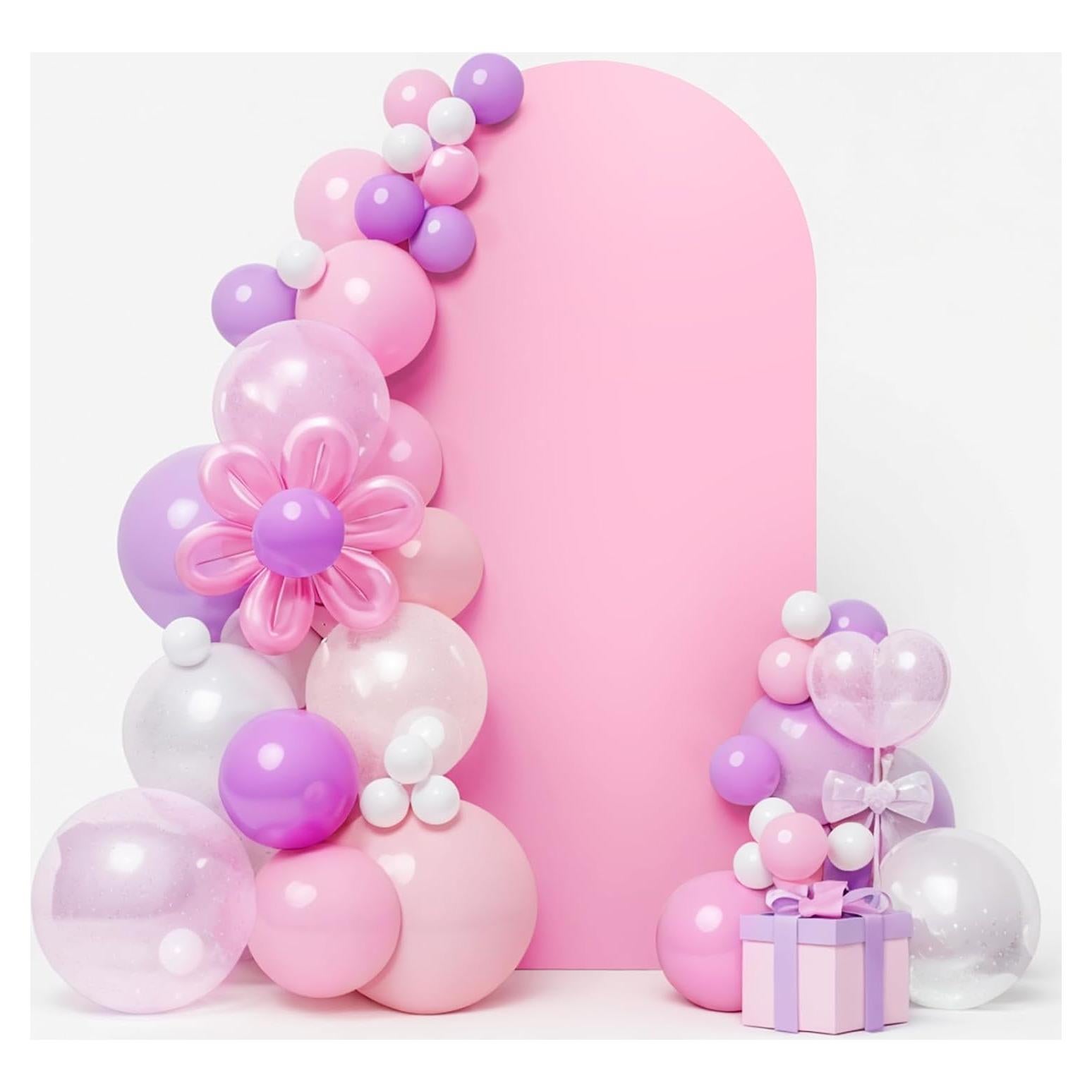 Cubierta de Arco de Boda LEBENGURU 1.83M Spandex Rosa Claro