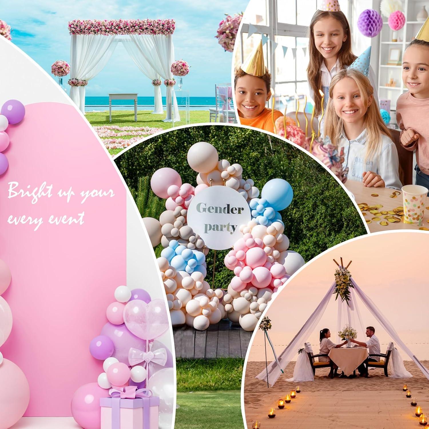 Cubierta de Arco de Boda LEBENGURU 1.83M Spandex Rosa Claro