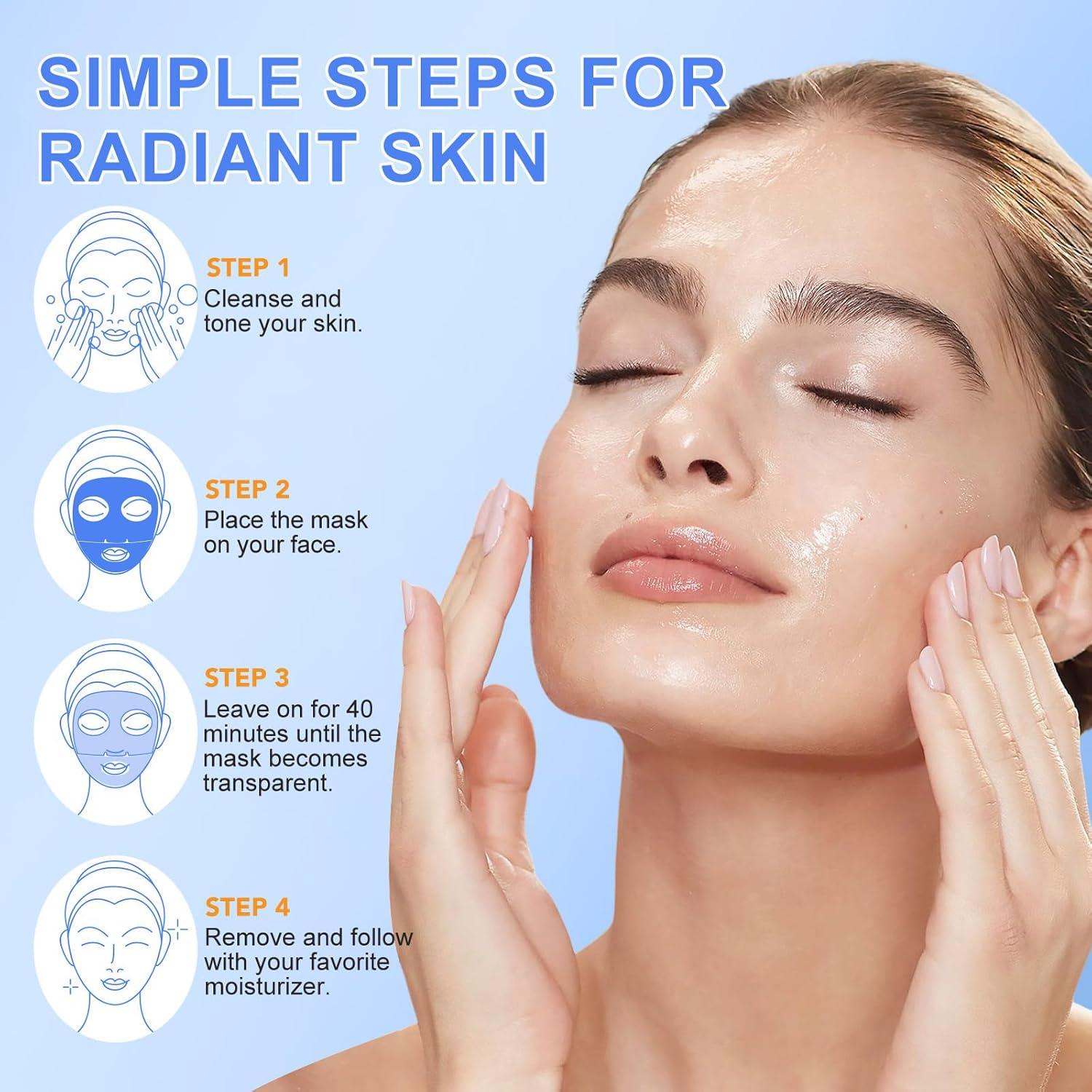 Mascarilla Facial de Colágeno Writheion 6 Piezas Hidratante