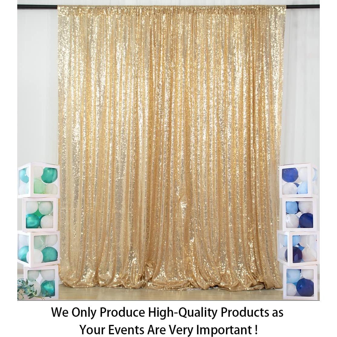 Fondo de Lentejuelas Doradas Claras ShinyBeauty 1.22x2.13m