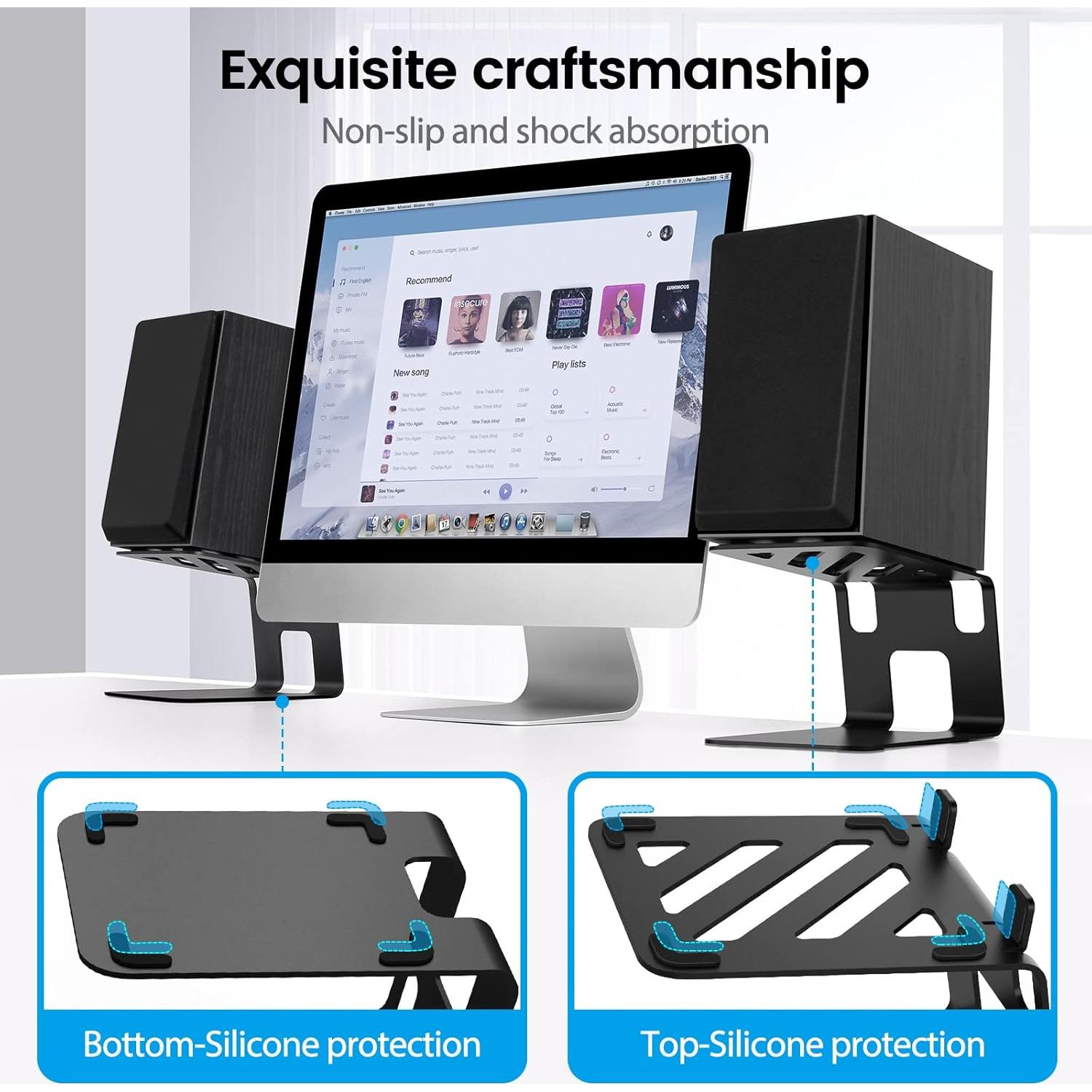 Soportes de Altavoces de Escritorio VAYDEER Metal 10.48 cm