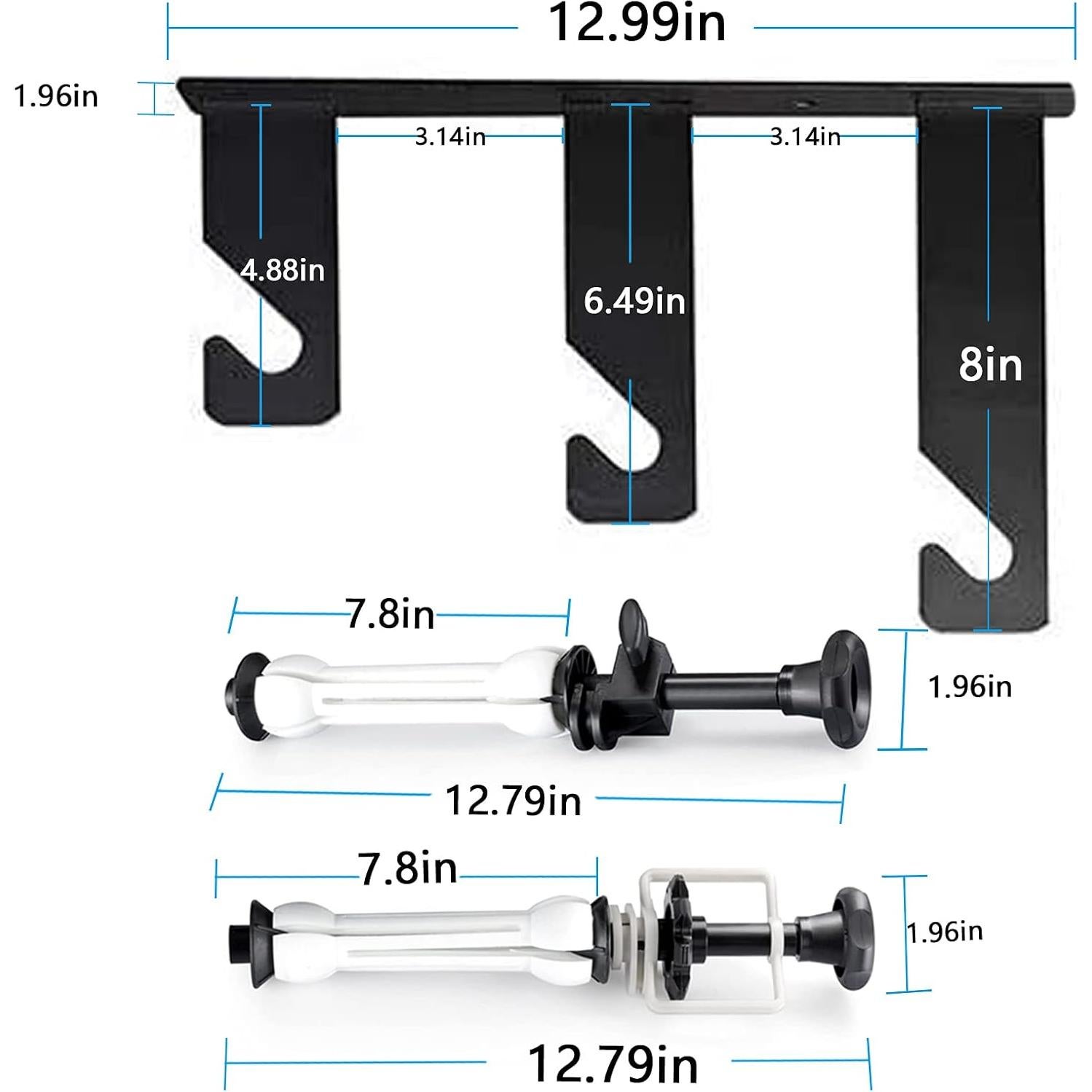 Soporte de Pared para Fondos de Fotografía YunDZ 3 Rodillos