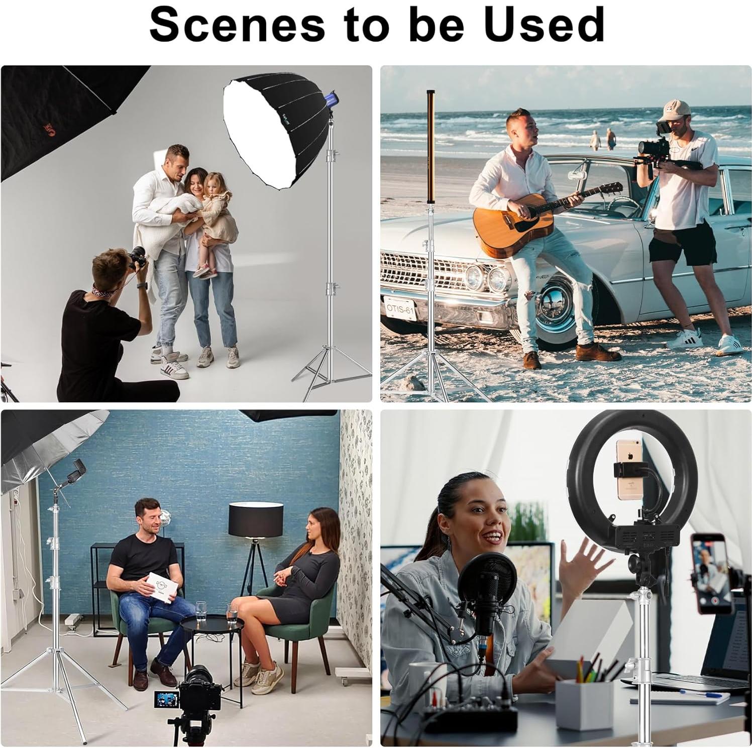 Soporte de Luz Selens 2.8 m Acero Inoxidable Plegable 10 kg